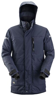 Snickers AllroundWork wasserdichter 37.5® isolierter Parka, EN 343 Navy-Schwarz