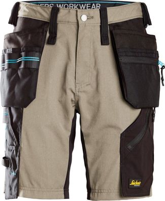 Snickers Workwear LiteWork 37.5® Arbeitsshorts mit Holstertaschen Khaki/Schwarz