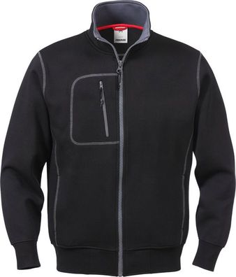 Fristads Zipper-Sweatshirt Acode Sweatjacke 1747 DF Schwarz