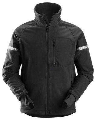 Snickers AllroundWork winddichte Fleece Arbeitsjacke Schwarz