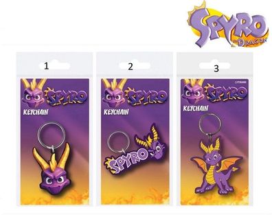 Spyro Schlüsselanhänger 2D PVC Bagclip - sortiert - NEU OVP