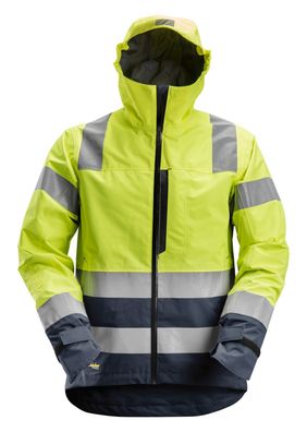 Snickers AllroundWork Hi-Vis wasserdichte Shell Arbeitsjacke, Kl. 3, EN 20471, 343