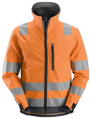 Snickers AllroundWork Hi-Vis Softshell Arbeitsjacke, Kl. 3, EN 20471 HV-Orange-Sta