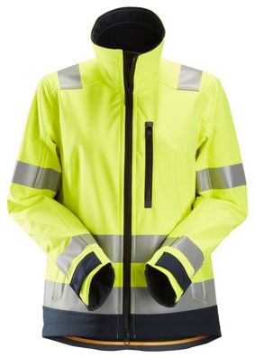 Snickers Damen AllroundWork Hi-Vis Softshell Arbeitsjacke, Kl. 2/3, EN 20471 HV-Ge