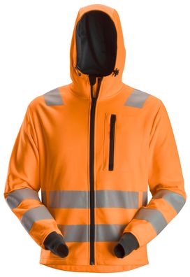 Snickers AllroundWork Hi-Vis Hoodie m. Reißverschluss, Kl. 2/3, EN 20471 High-Vis