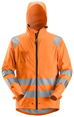 Snickers Hi-Vis wasserdichte PU Regen-Arbeitsjacke, Kl. 3, EN 20471, 343 High-Vis