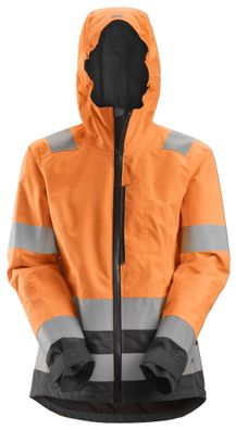 Snickers Damen AllroundWork Hi-Vis wasserdichte Shell Arbeitsjacke, Kl. 2/3, EN 20