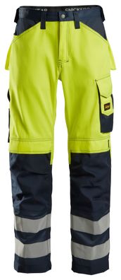 Snickers Hi-Vis Arbeitshose, Kl. 2, EN 14404, 20471 HV-Gelb-Navy