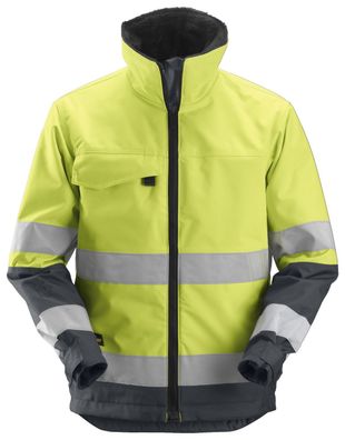 Snickers Hi-Vis isolierende Arbeitsjacke, Kl. 3, EN 20471 HV-Gelb-Stahlgrau