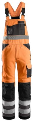 Snickers Hi-Vis Arbeitslatzhose, Kl. 2, EN 14404, 20471 HV-Orange-Anthrazit