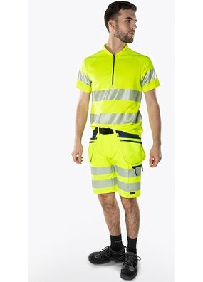 Fristads High Vis Green Handwerker Stretch-Shorts Kl. 2 2646 GSTP Warnschutz-Orang