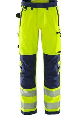 Fristads High Vis Green Stretchhose Kl. 2 2645 GSTP Warnschutz-Gelb/Marine