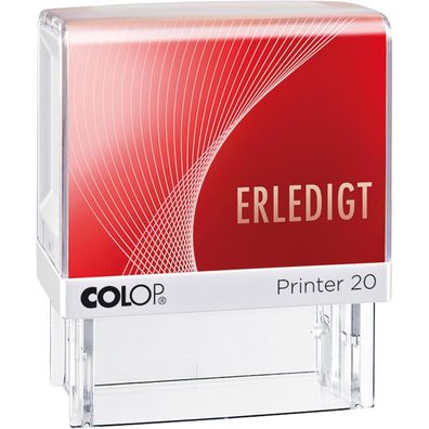 COLOP Textstempel Printer 20 "ERLEDIGT", mit Textplatte