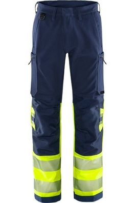 Fristads High Vis Green Stretchhose Kl. 1 2647 GSTP Warnschutz-Gelb/Marine