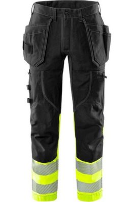 Fristads High Vis Handwerker Stretch-Hose Kl.1 2608 FASG Warnschutz-Gelb/Schwarz