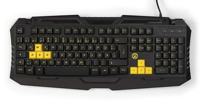 Borussia Dortmund BVB Gaming Tastatur mit LED Beleuchtung Fussball 1. Bundesliga B