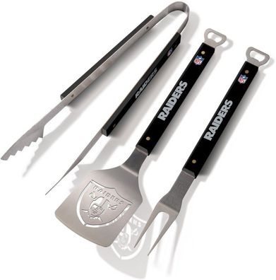 Las Vegas Raiders Grillbesteck Spirit Series 3-Piece BBQ Set American Football