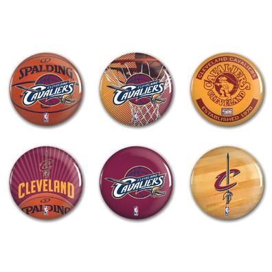 Cleveland Cavaliers Button 6er Pack Basketball Multicolor