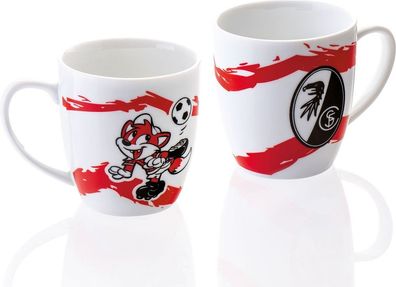 SC Freiburg SCF Kinder Tasse Kids Fußball Rot/Schwarz