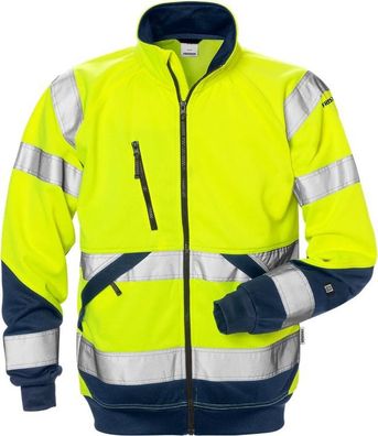 Fristads High Vis Sweatjacke Kl. 3 7426 SHV Warnschutz-Gelb/Marine