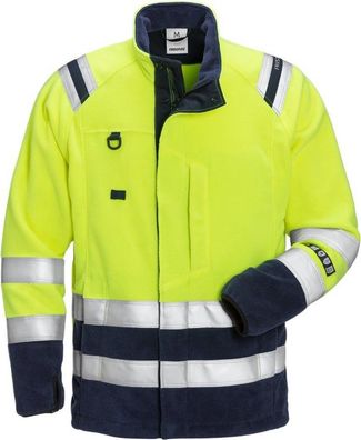 Fristads Flamestat High Vis Fleecejacke Kl. 3 4063 ATF Warnschutz-Gelb/Marine