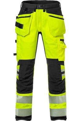 Fristads High Vis Handwerker Stretch-Hose Kl. 2 2707 PLU Warnschutz-Gelb/Schwarz