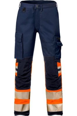 Fristads High Vis Stretch-Hose Kl. 1 2705 PLU Warnschutz-Orange/Marine