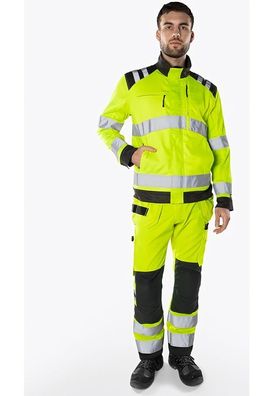 Fristads High Vis Green Jacke Kl. 3 4067 GPLU Warnschutz-Orange/Grau