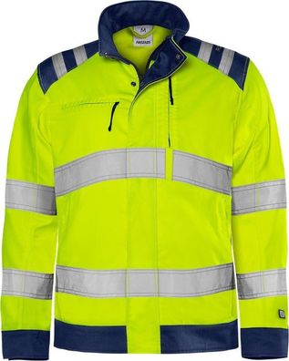 Fristads High Vis Green Jacke Kl. 3 4067 GPLU Warnschutz-Gelb/Marine