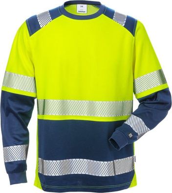 Fristads Warnschutz T-Shirt High Vis T-Shirt Langarm, Kl. 2 7457 THV Warnschutz-Ge