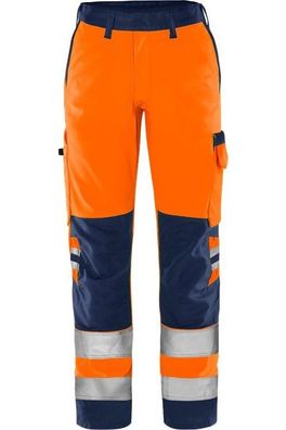 Fristads High Vis Green Hose Damen Kl. 2 2642 GPLU Warnschutz-Orange/Marine