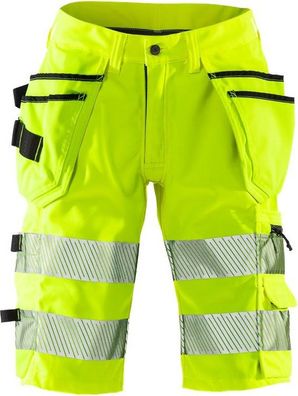 Fristads High Vis Stretch-Shorts, Damen Kl.1 2529 PLU Warnschutz-Gelb