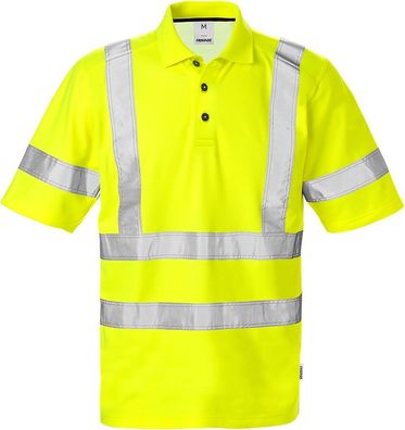 Fristads Warnschutz-Poloshirt High Vis Poloshirt 7025 Kl. 3 PHV Warnschutz-Gelb