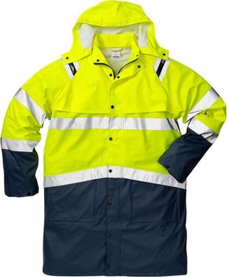 Fristads Warnschutz-Jacke High Vis Regenmantel Kl. 3 4634 RS Warnschutz-Gelb/Marine