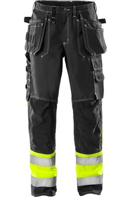 Fristads Warnschutz-Hose High Vis Handwerkerhose Kl. 1 247 FAS Schwarz