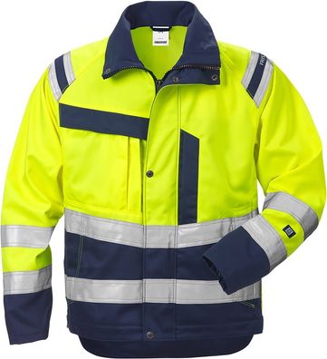 Fristads Warnschutz-Jacke High Vis Jacke Kl. 3 4026 PLU Warnschutz-Gelb/Marine