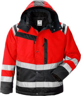 Fristads Warnschutz-Jacke High Vis Winterjacke Kl. 3 4043 PP Warnschutz-Rot/Schwarz