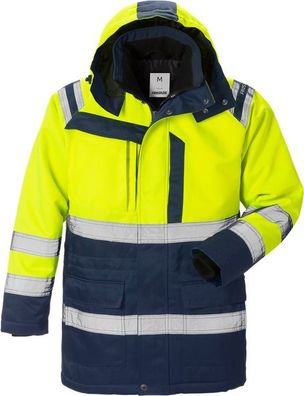 Fristads Warnschutz-Jacke High Vis Winterparka Kl. 3 4042 PP Warnschutz-Gelb/Marine