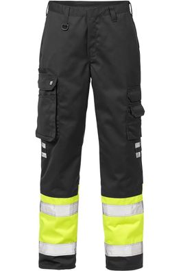 Fristads Warnschutz-Hose High Vis Hose Kl. 1 213 PLU Warnschutz-Gelb/Schwarz