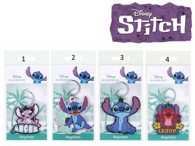 Lilo & Stitch Schlüsselanhänger 2D PVC Bagclip - sortiert - NEU OVP!