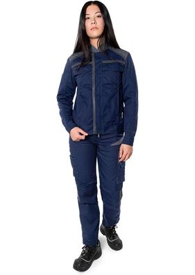 Fristads Industrie-Stretch-Jacke Damenjacke 4556 STFP Marine/Dunkelgrau