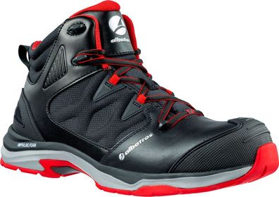 Albatros Sicherheitsschuhe Ultratrail Mid S3 ESD HRO SRC Schwarz/Rot