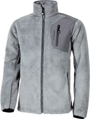 Albatros Jacke Pile Strick-/Fleecejacke Grau