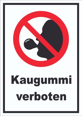 Schild Kaugummi verboten