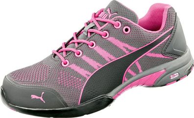 Puma Safety Damen Sicherheitsschuh Celerity Knit Pink Low Wns S1 HRO SRC Grau/Pink