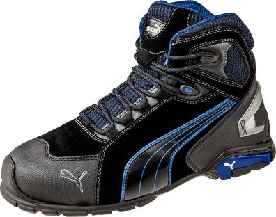 Puma Safety Sicherheitsschuh Rio Black Mid S3 SRC Schwarz-Blau