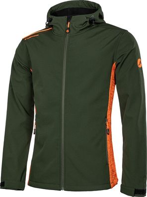 Albatros Lister Softshell-/ Strickfleecejacke Oliv-Orange