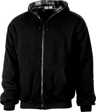 Albatros Jacke Kepler Fleece/Sweat-Wendejacke Schwarz/Grau