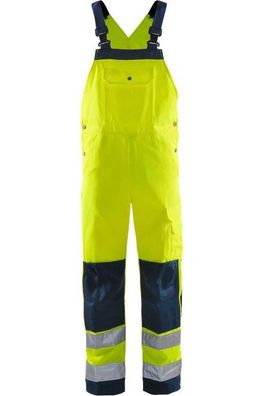 Fristads Warnschutz-Latzhose High Vis Latzhose Kl. 2 1001 TH Warnschutz-Gelb/Marine