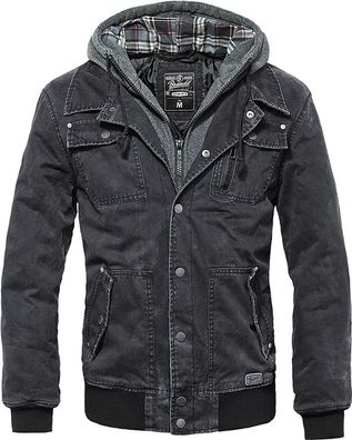 Brandit Jacke Dayton Jacket + Sweathood in Black